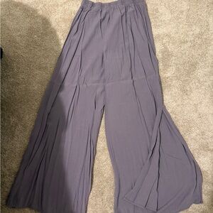 Wide Leg flowy Pants in Purple Shade - Dress Up Botique